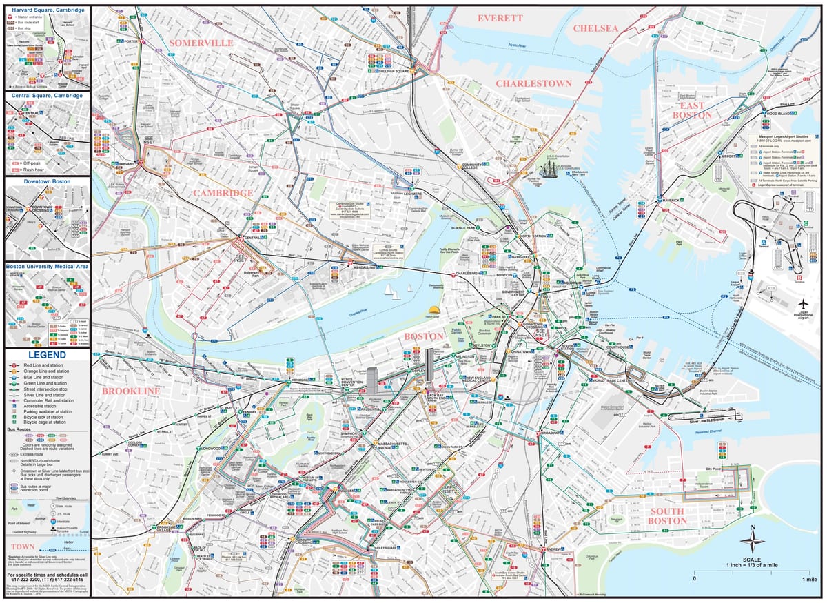 MBTA பஸ் வரைபடம்
