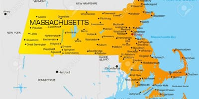Massachuset வரைபடம்